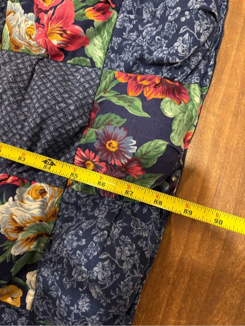 Vintage Puff Quilt Full Double Handmade Biscuit Bubble Floral Patchwork 74x89